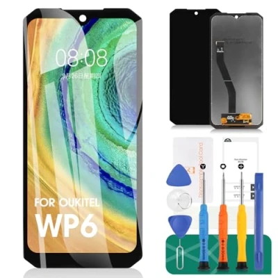 Image de Écran LCD Oukitel WP6 pour de remplacement Touch Digitizer Kits réparation (noir sans cadre)
