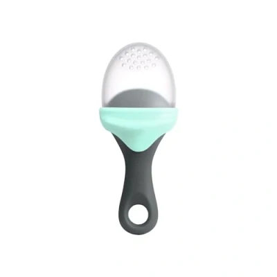 Image de Boon B11414 Pulp, Mint, Silicone Spoon with Small Holes Ideal for Toddler Self Feeding, Suitable Babies from 6 Plus Months