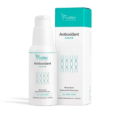 Image de colibri skincare ANTIOXIDANT Serum (30ml) Visage, Soins pour le visage Traitement de l&#039;Hyperpigmentation, Sérum à Haute Dose avec effet antioxydant, Éliminateur Taches Vieillesse