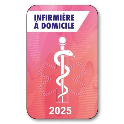 Image de SIGNAL SAFETY Autocollant Sticker Vignette Caducée 2024 pour Pare Brise en Vitrophanie V7 Infirmière à Domicile