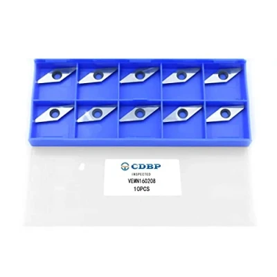 Image de CDBP Ci4 Lot de 10 fraises rechange en carbure diamant pour tournage du bois, x 28 Diamètre 4,3 mm avec pointe ronde indexable tour à bois