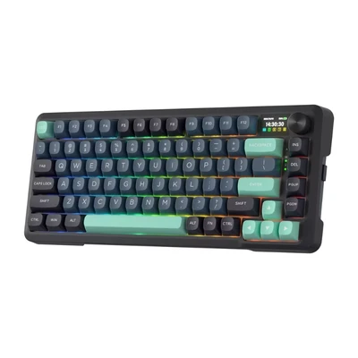 Image de clavier de jeu à joint sans fil Redragon K724 PRO avec écran et bouton type, mécanique