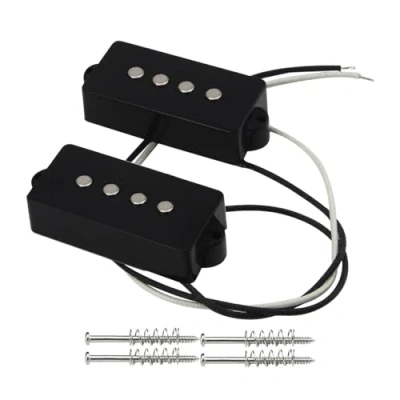Image de FLEOR Alnico 5P Micros basse Micro Humbucker pour 4 cordes P Remplacement des basses