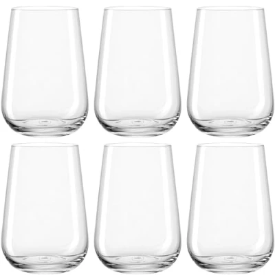 Image de Leonardo Paladino 066312 Lot de 6 verres à eau, jus fruits, lavables au lave vaisselle, 370 ml