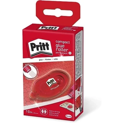 Image de Pritt, 2120601, Colle permanente à Rouleaux, 1 pièce, 8,4 mm x 10 m Trasparente
