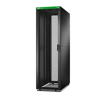 Image de APC Baie EasyRack 600mm/42U/1100mm avec toit, panneau latéral, roulettes, noir Neuf