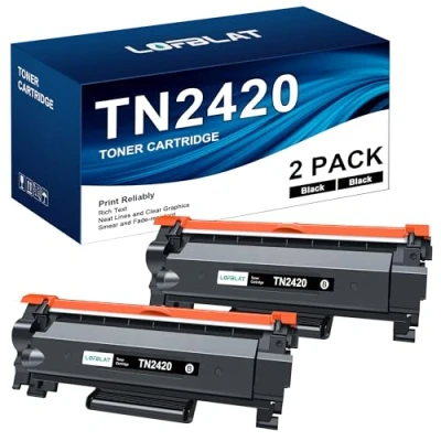 Image de LOFBLAT TN2420 TN 2420 Toner pour Brother MFC L2710DW 2410 HL L2350DW L2710DN L2310D DCP L2530DW L2750DW L2510 D L2730DW L2375DW L2550DN (2 Noir)