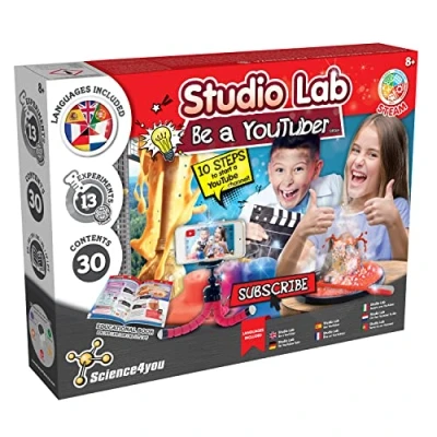 Image de Science4you Kit Youtubeur pour Enfants +8 Ans Fait ton Canal, Montre 13 Experiences Scientifiques avec ce de Chimie: Volcan et Science Explosive Jeux Éducatifs 8