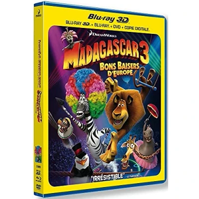Image de Madagascar 3 : Bons Baisers d&#039;europe [Combo 3D + Blu Ray DVD Copie Digitale] Livre d’occasion Correct