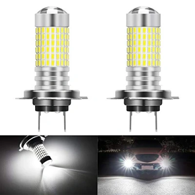 Image de KATUR H7 Ampoules LED Anti Brouillard Max 80W Super Lumineux 3000 lumens 6500K Xenon Blanc avec projecteur pour la Conduite de Feux diurnes DRL ou antibrouillard, 12V 24V (Pack 2)