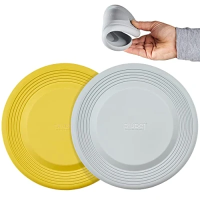 Image de PiuPet® frisbees I 22cm diamètre Set de 2 Chiens Jouets pour Jouet Chien Indestructible Jeu Frisbee Jouer
