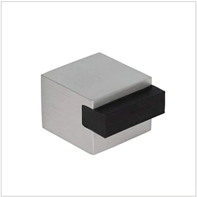 Image de EVI Herrajes Butée De Porte Adhésive 25 x mm Caoutchouc Noir En Silicone Naturel Carré Acier Inoxydabl Forte AdhéSion 100% fonctionnel Mod. 197/25