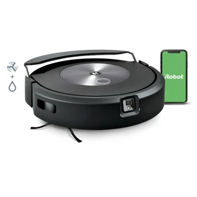 Image de iRobot Roomba Combo j7 robot aspirateur Sans sac Noir, Acier inoxydable Neuf