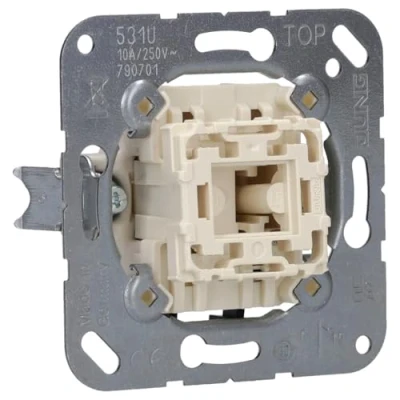 Image de Jung 531U Mécanisme bouton poussoir 10 AX / 250 V Simple fermeture