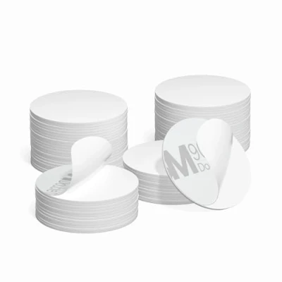 Image de Lot de 100 Cartes NFC Dos adhésif Programmable 215 vierges NTAG215 en PVC 504 octets Compatible avec TagMo et Amiibo tous les appareils compatibles