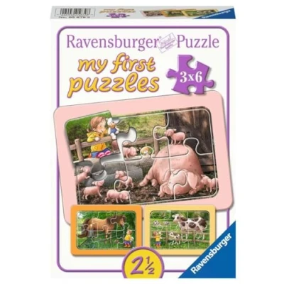 Image de Ravensburger Enfants 05679 Lotta à la Ferme My First Puzzle pour partir de 2,5 Ans 3 x 6 pièces, 17291