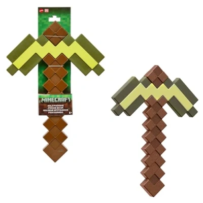 Image de Minecraft Pioche en or Collection d’accessoires de combat pour jeu rôle au design pixélisé (les styles peuvent varier)