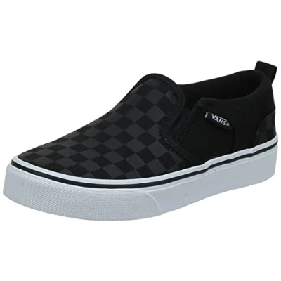 Image de Vans Mixte enfant Asher Basket, Noir Checker Black Black, 33 EU