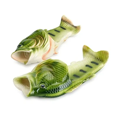 Image de sandales en forme de poisson pantoufles chaussures plage douche cadeau pour pêcheur unisexes hommes femmes et enfants rouge 44 45 EU