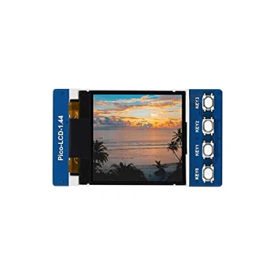 Image de Écran 1.44 Pouces pour Raspberry Pi Pico, TFT LCD 128x128 Couleurs Moniteur Module d&#039;affichage SPI, Pilote ST7735S Intégré, Compatible avec Pico