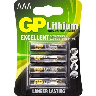 Image de 1x4 GP Lithium Micro 1,5V AAA 07024LF C4