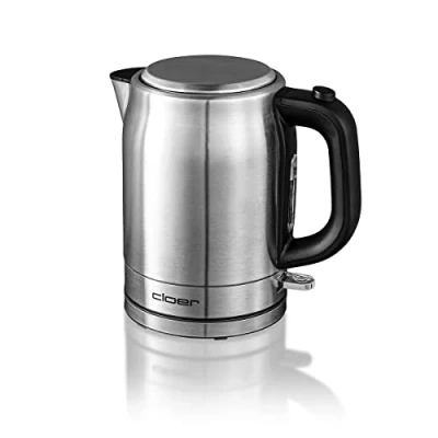Image de Cloer 4519 Bouilloire Elèctronique en acier inoxydable, Indication du niveau d‘eau, Socle 360, Protection contre la surchauffe et marche à vide, 1 litre, 2200 W, inoxydable mat