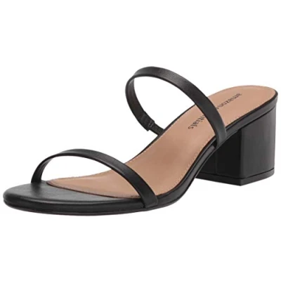 Image de Amazon Essentials Mules Fines à Talon Deux Lanières Femme, Noir, 36 EU