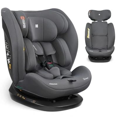 Image de siège auto KikkaBoo i Size EXPLORE 2, 40 150 cm, groupe 0 1 2 3, ISOFIX, dos à la route et face route, inclinable, appui tête 14 positions, harnais 5 points, coussin de soutien, gris