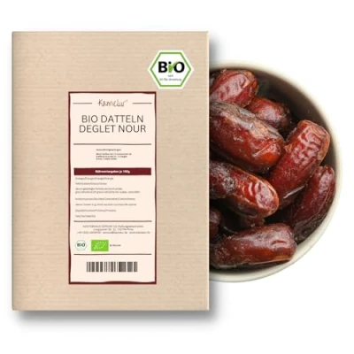 Image de 5kg de dattes BIO Deglet Nour dénoyautées naturelles et séchées Tunisie, sans aucun additif