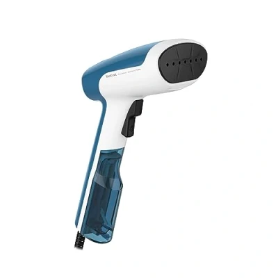 Image de Tefal DT6130 Access Steam First Brosse Vapeur, Design léger, Temps de Chauffe 15 Secondes, 1300 W, Sortie Vapeur Continue : 20 g/Min, destructeur germes, 70 ML, 18,4 x 10,6 30 cm, Blanc/Bleu