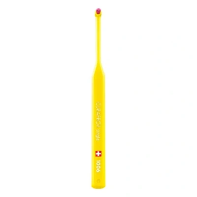 Image de Brosse À Dents Curaprox Une Touffe Nettoyage Précis Des Gencives Soin Doux Pour Appareils Orthodontiques Et Implants Poils Souples, Emballage Individuel, Jaun