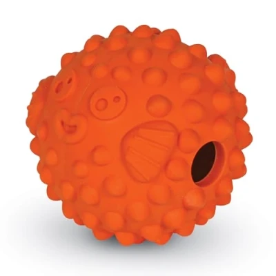 Image de Brightkins distributeur de friandises Tough &amp; Tumble petit poisson globe, jouet pour chien, friandises, interactif, stimulation cérébrale, cadeau, d&#039;anniversaire chien
