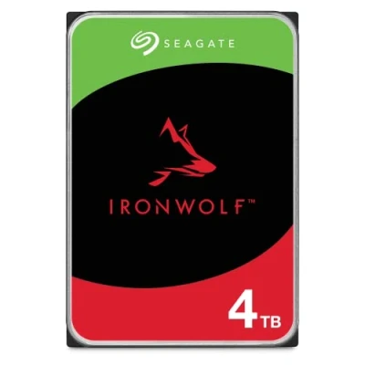 Image de Seagate IronWolf 4To, Disque dur interne NAS HDD, CMR 3,5&quot; SATA 6Goit/s 5 400 tr/min, 64 Mo de mémoire cache, pour RAID, services Rescue valables 3 ans (ST4000VNZ06)