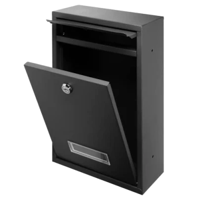Image de Miratic Boite aux Lettres avec Plaque Nom et Clé en Acier Galvanisé Format A5 (Noir)