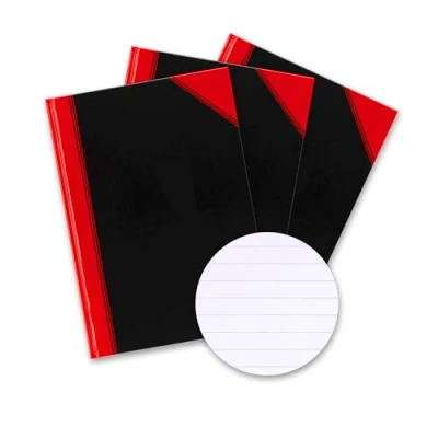 Image de Bantex Lot de 3 cahiers lignés A4 192 pages 70 g/m² Couverture rigide Noir