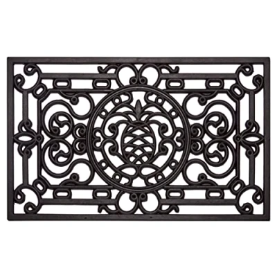 Image de Hanse Home Paillasson en Caoutchouc pour l&#039;intérieur et l&#039;extérieur 45 x 75 cm Tapis d&#039;extérieur Ananas Aspect Fonte Résistant aux intempéries Antidérapant