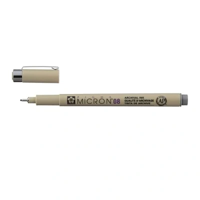 Image de Feutre Pointe fine 0,5mm Gris froid Pigma Micron 08 Sakura Dessin