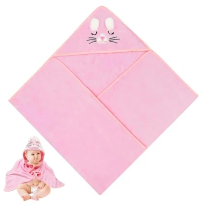 Image de 80 * 80cm Cape de Bain Bebe，Serviette Bebe，Sortie Bebe Naissance，Le bébé,Bebe Fille,Cape Fille,Serviettes et Sorties