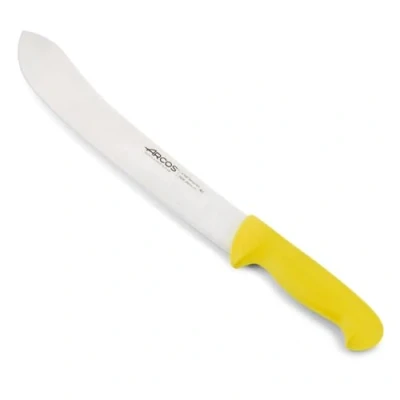Image de Arcos Séries 2900 Couteau de Boucher à Steak Lame Acier Inoxydable Nitrum 300 mm Manche Polypropylène Couleur Jaune