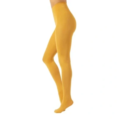 Image de CALZITALY Collants Opaque en Douce Microfibre de Couleur S, M, L, XL, XXL, 3XL, 4XL 80 DEN Fabriqué Italie (4XL, Ocre)