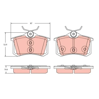Image de TRW GDB2357 Jeu de plaquettes frein non préparé pour indicateur d&#039;usure MG: ZS SUV