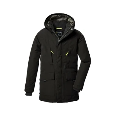 Image de killtec Garçon Parka fonctionnelle/parka imperméable avec capuche KOW 378 BYS PRK, schwarz, 140, 42171 000