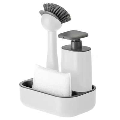 Image de VIGAR Set d’évier avec Distributeur de Savon ABS Blanc 19 x 13 26,5 cm