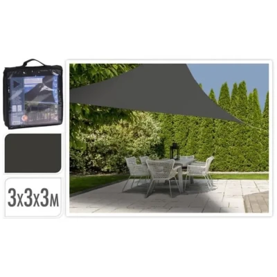 Image de ProGarden Toile d&#039;ombrage 3x3x3 m Gris foncé Triangle