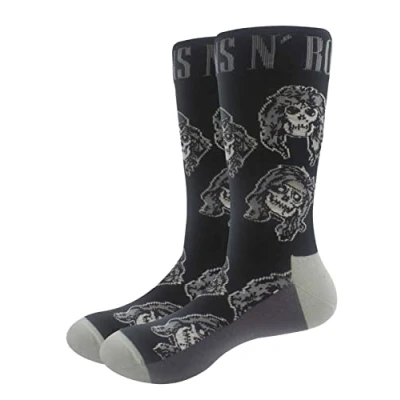 Image de Guns N&#039; Roses Chaussettes Skulls Monochrome Nouveau Officiel Homme Noir UK Size 7 11