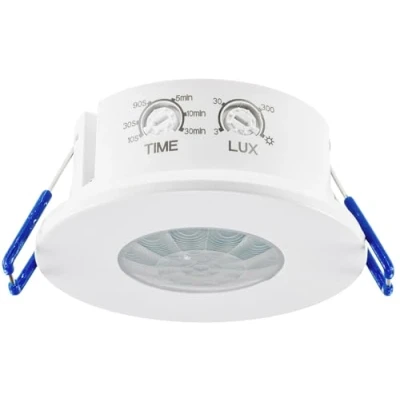 Image de détecteur de mouvement installation au plafond encastré 360 IP65 intérieur extérieur pièce humide LED adapté blanc