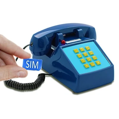 Image de Opis PushMeFon Mobile: Telephone Fixe Carte SIM/Téléphone GSM/Telephone Portable Senior/Dumb Phone/Telephone Senior Portable/Telephone Personne Agee/GSM Bleu Oscure