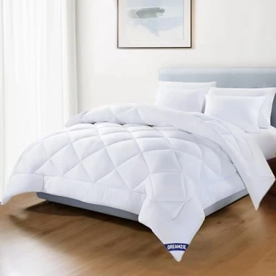 Image de Dreamzie Couette 200x200 cm en Microfibre, Tempérée avec Rembourrage Polyester pour Mi Saison, 300gsm, Certifiée Oeko Tex, 2 Personnes