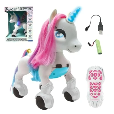 Image de Lexibook Power Unicorn® Mon Robot Licorne Savant à Dresser programmable avec télécommande, Fonction Dressage et contrôl gestuel, Danse, Musique, Effets Lumineux, Rechargeable UNI01