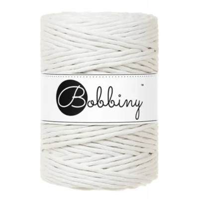 Image de Bobbiny Cordon macramé simple épaisseur XXL 5 mm (blanc cassé) 100 m